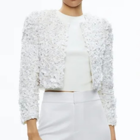 ALICE + OLIVIA Floral Applique Jacket - Picture 9 of 11